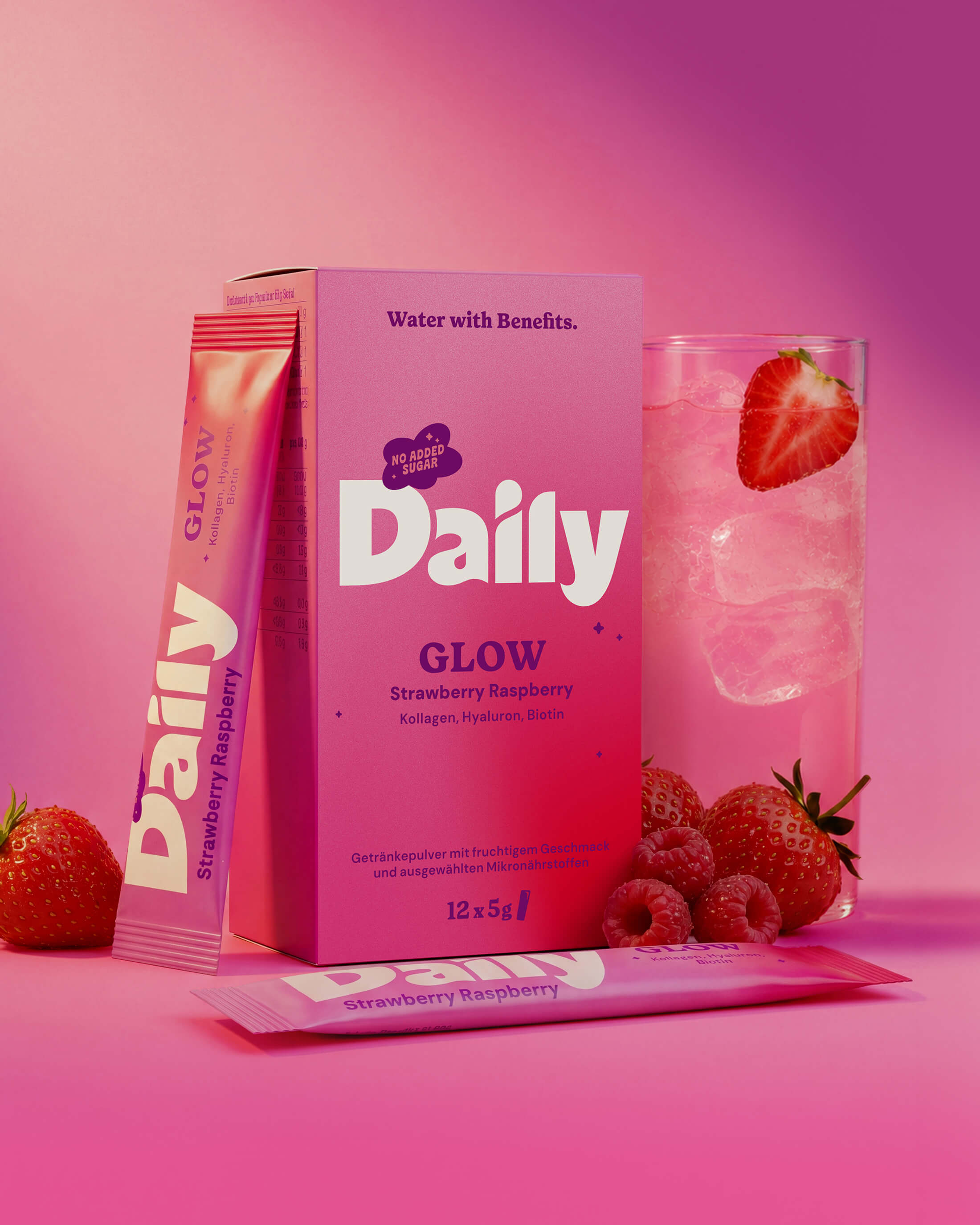 Daily GLOW Strawberry Raspberry Dose – Hero-Aufnahme