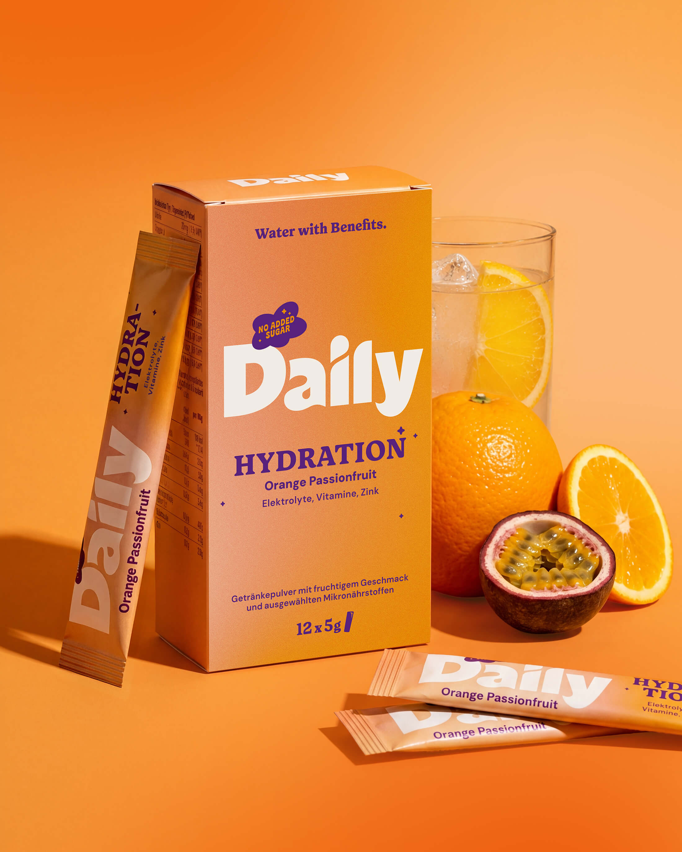 Daily HYDRATION Orange Passionfruit Dose – Hero-Aufnahme