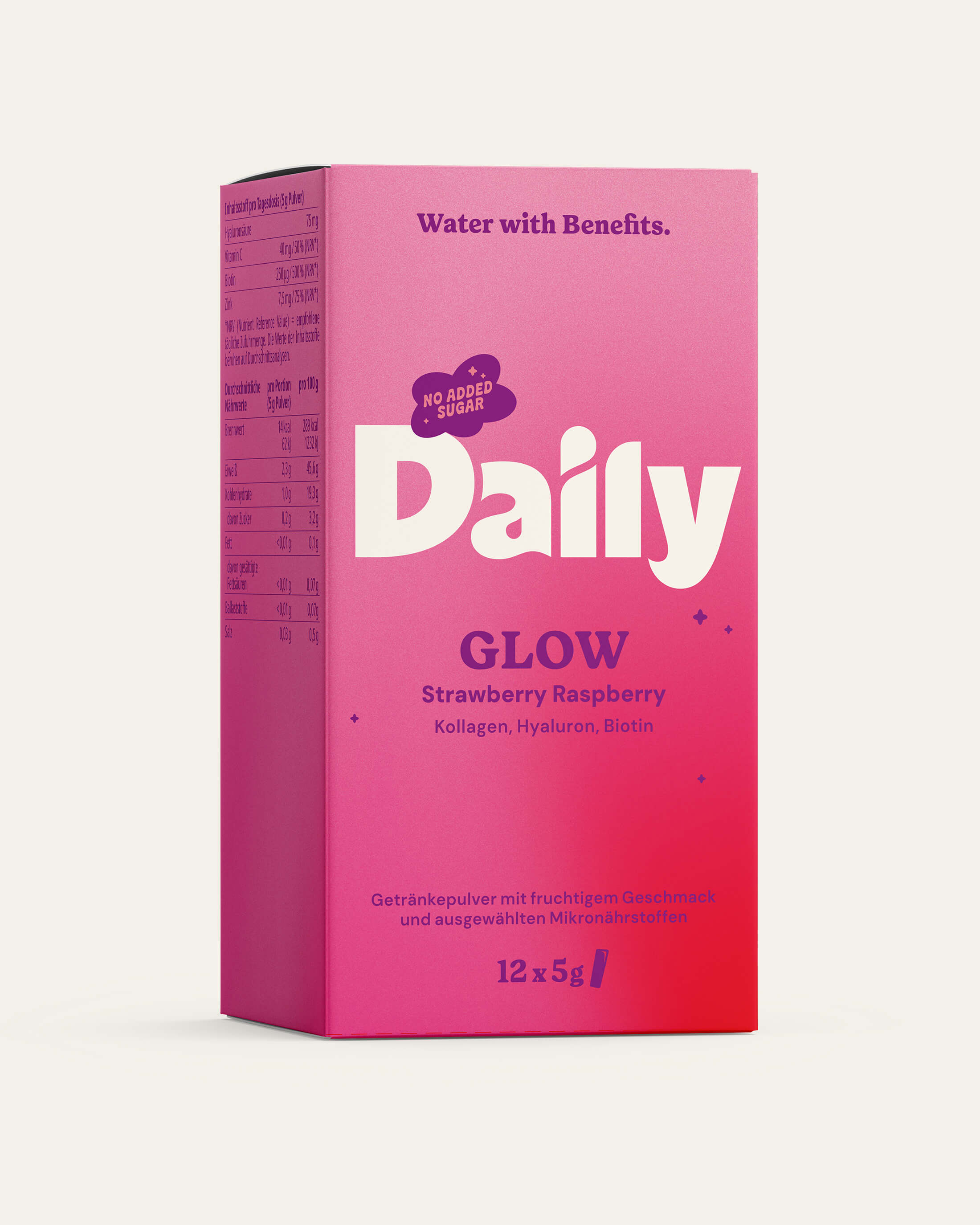 GLOW Strawberry Raspberry – Daily Beauty Drink mit Biotin