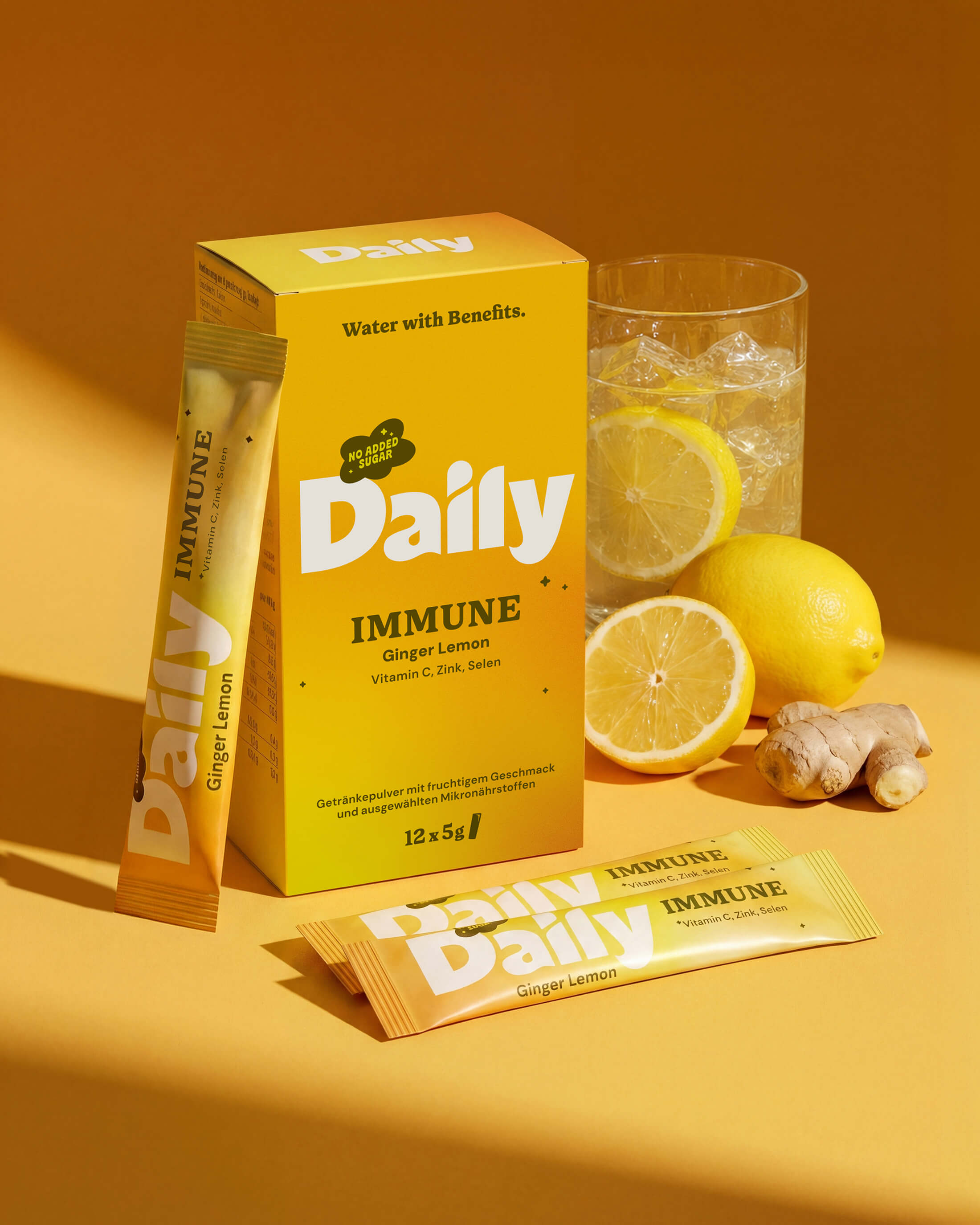 Daily IMMUNE Ginger Lemon Dose – Hero-Aufnahme