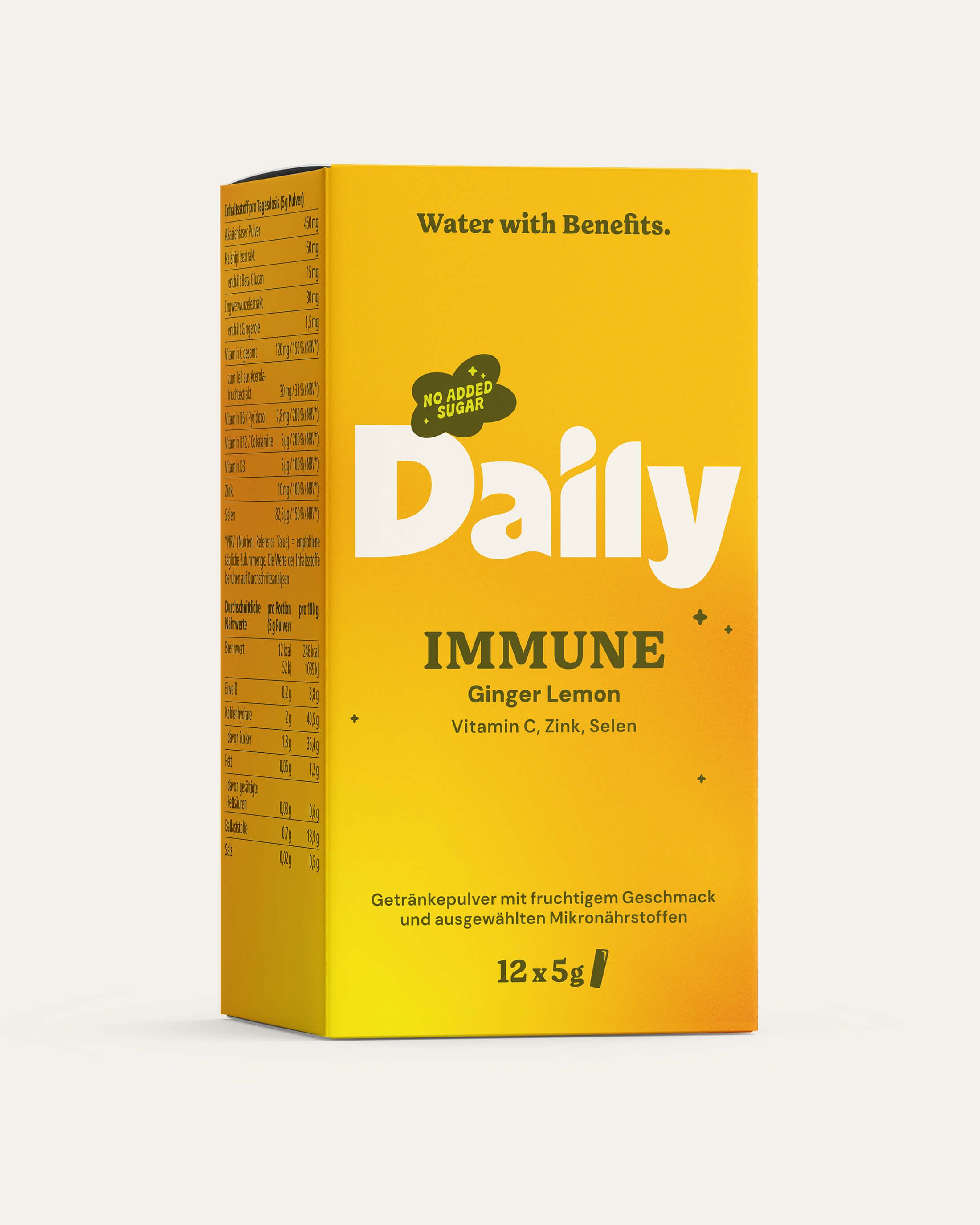 IMMUNE Ginger Lemon – Daily Getränkepulver für Dein Immunsystem